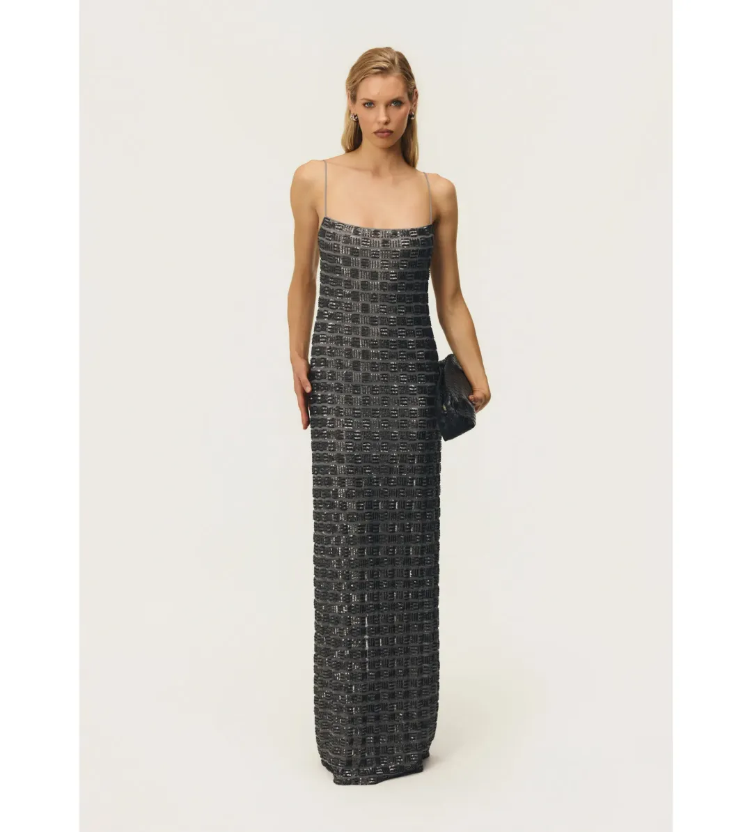 Arcina Ori Stevie Maxi Dress in Chrome Size 8 for rent on The Volte - main image