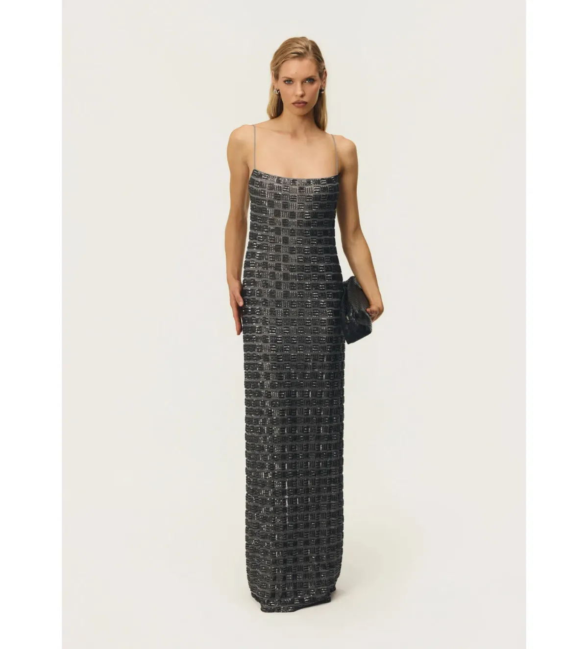 Arcina Ori Stevie Maxi Dress in Chrome Size 8 - Image 1