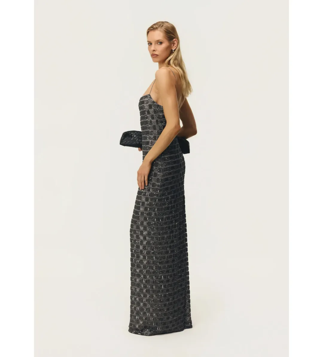 Arcina Ori Stevie Maxi Dress in Chrome Size 8 for rent on The Volte - main image