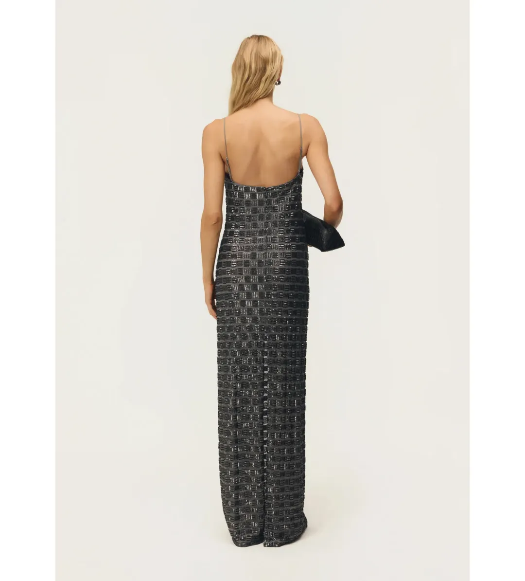 Arcina Ori Stevie Maxi Dress in Chrome Size 8 for rent on The Volte - main image