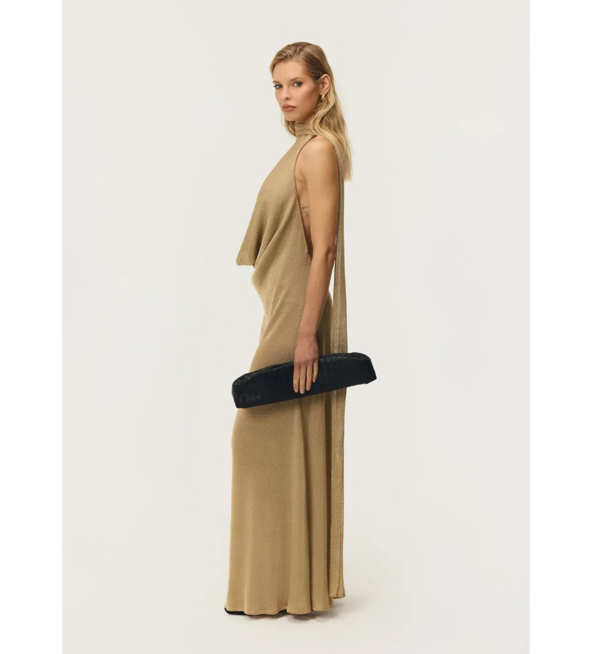 Arcina Ori Kaia Maxi Dress in Gold Size 6 - Image 3