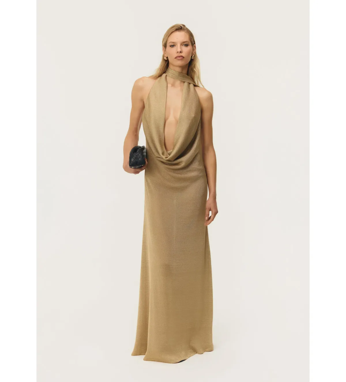 Arcina Ori Kaia Maxi Dress in Gold Size 6 - Image 1