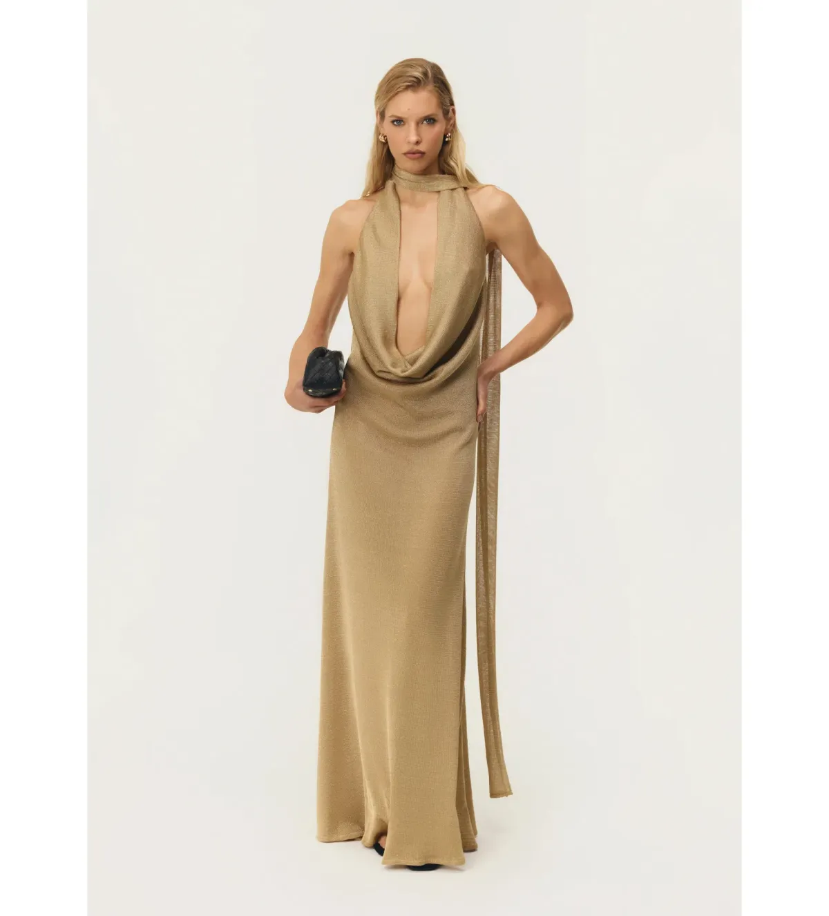 Arcina Ori Kaia Maxi Dress in Gold Size 6 - Image 2