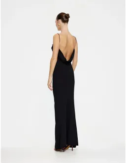 Effie Kats Havilland Low Back Stretch Crepe Gown Size 6 AU Black for rent on The Volte - image 3