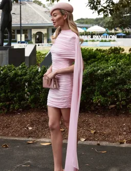 Atoir Elsie Mini Dress Size S / Size 8 in Iced Pink for rent on The Volte - image 3