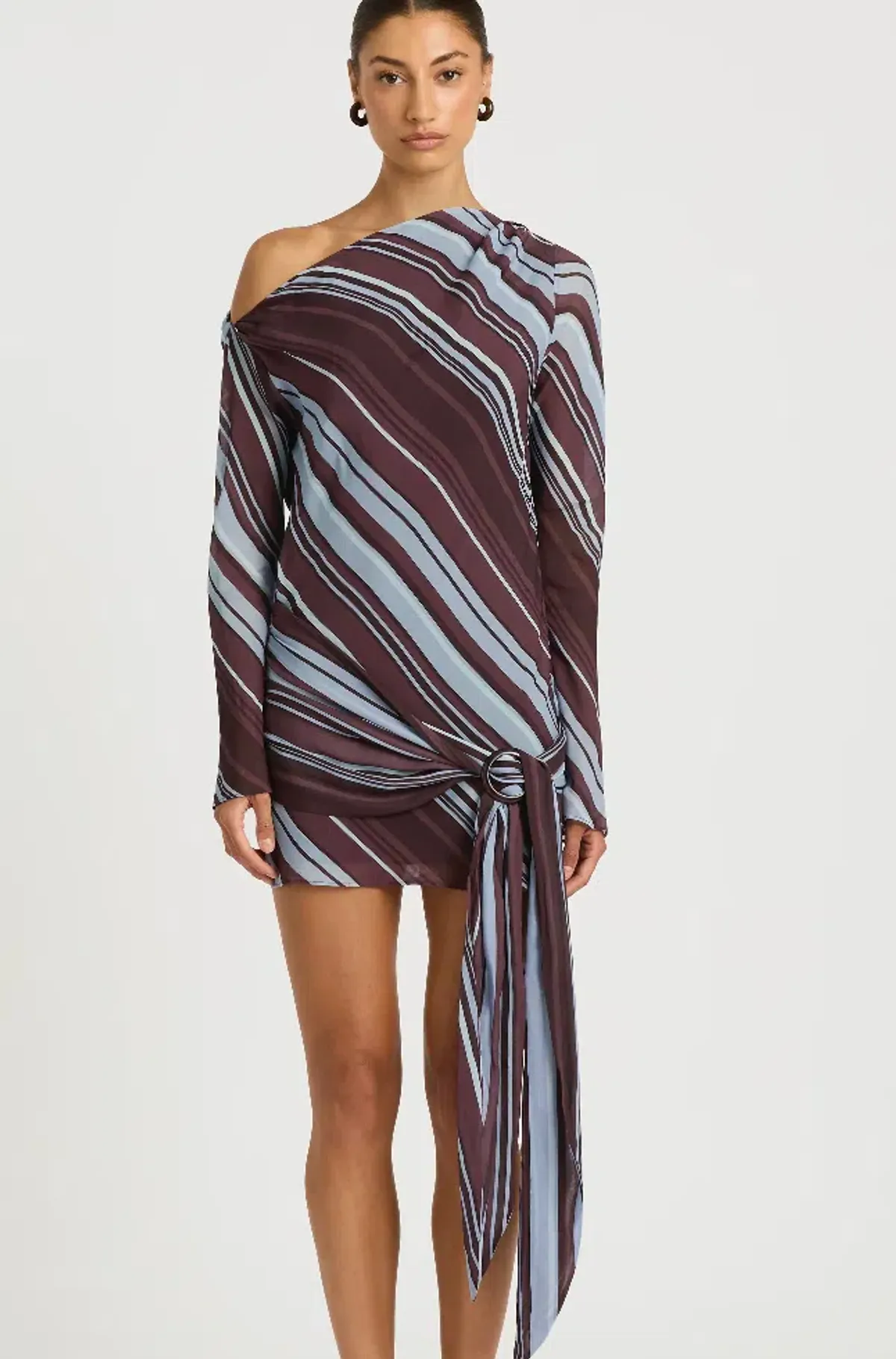 Benni Elise Mini Dress, Midnight stripe size 6 - Image 2