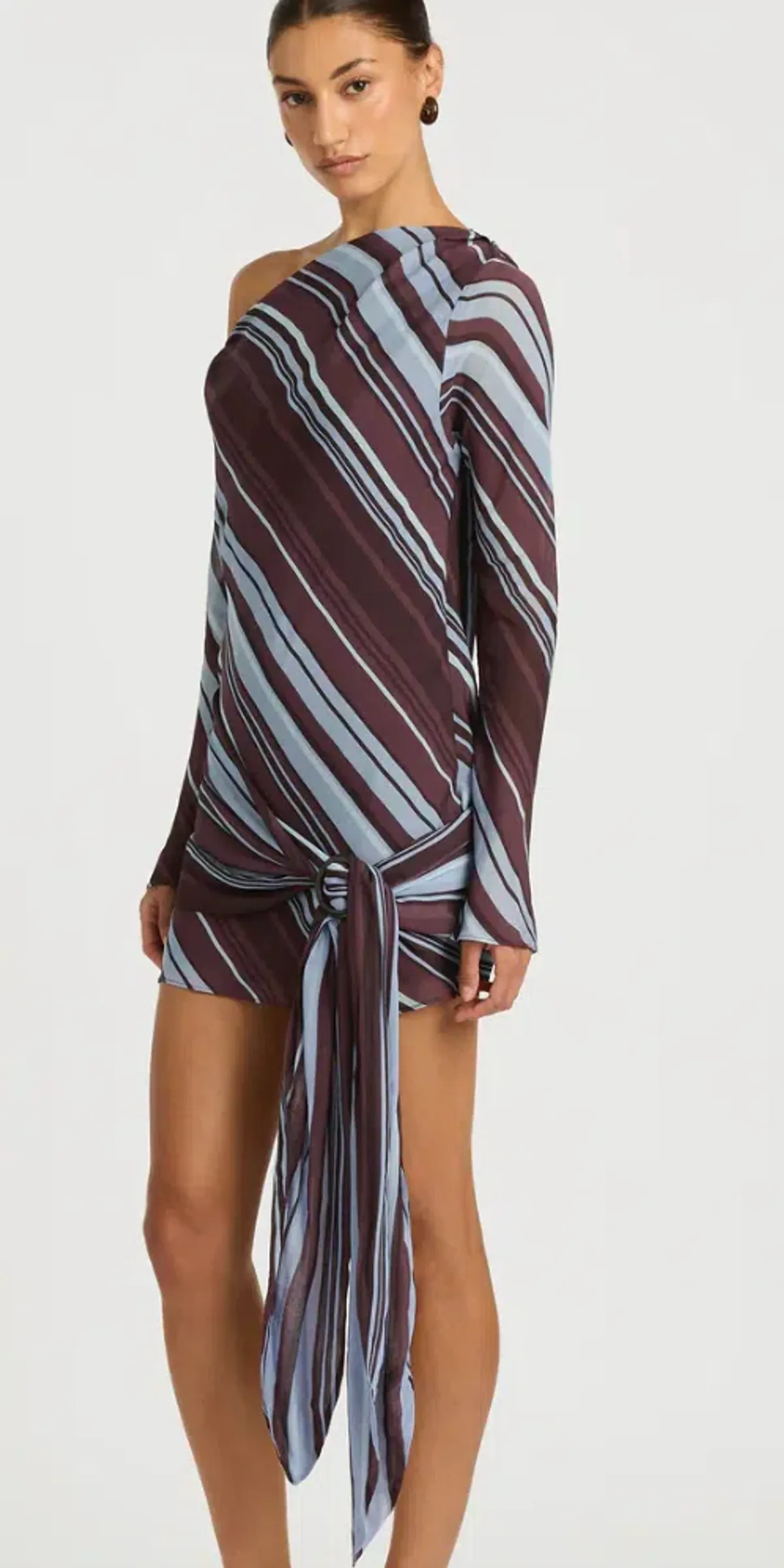 Benni Elise Mini Dress, Midnight stripe size 6 - Image 3