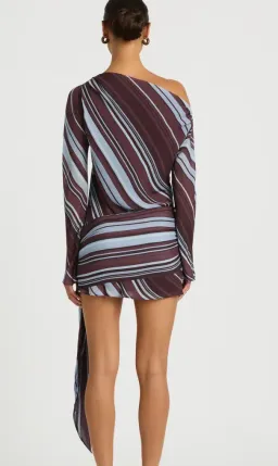 Benni Elise Mini Dress, Midnight stripe size 6 for rent on The Volte - image 4