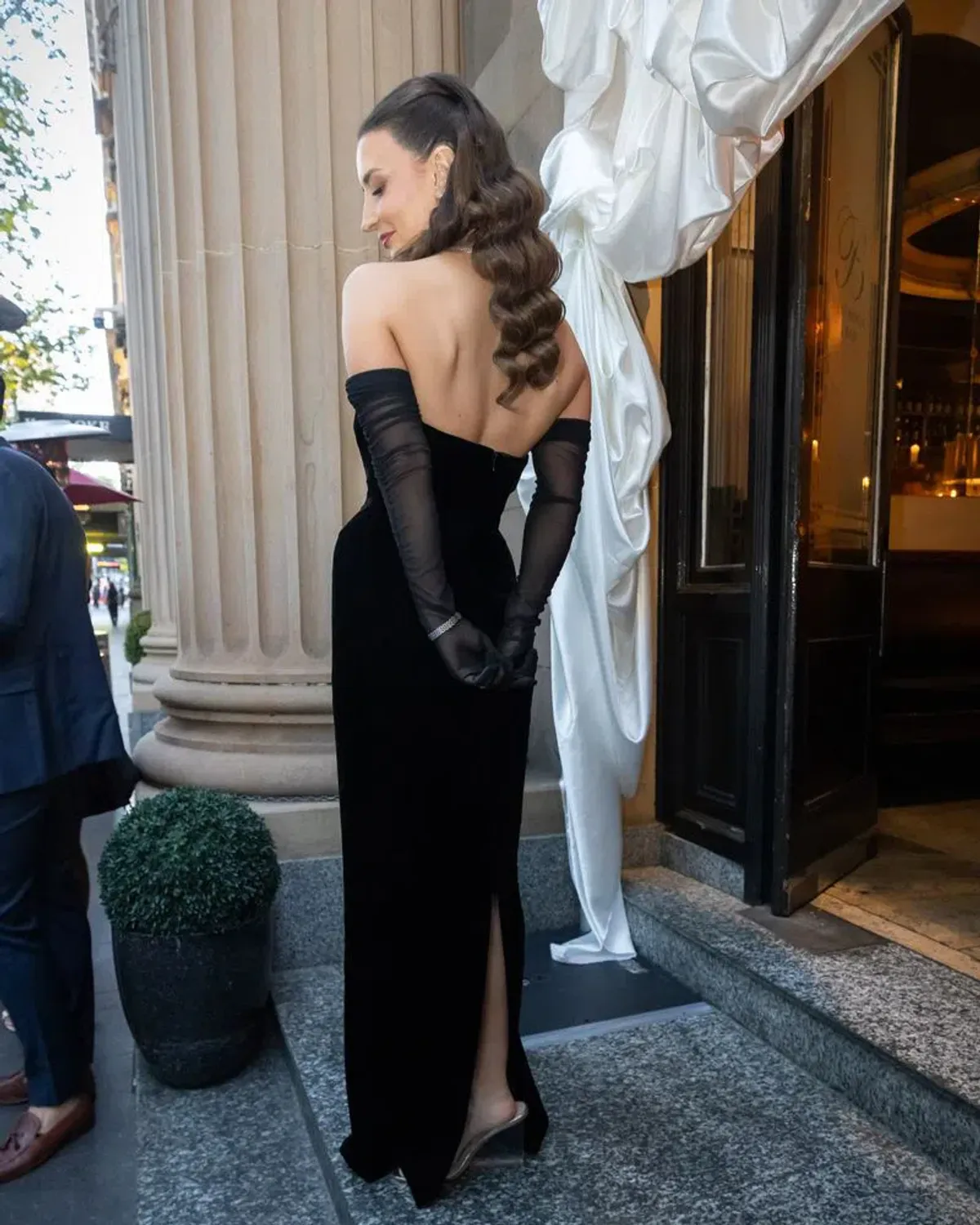 MUGLER velvet gown dress black size 8AU re/edit le ritz black gown - Image 7