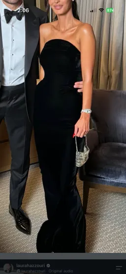 MUGLER velvet gown dress black size 8AU re/edit le ritz black gown for rent on The Volte - image 6