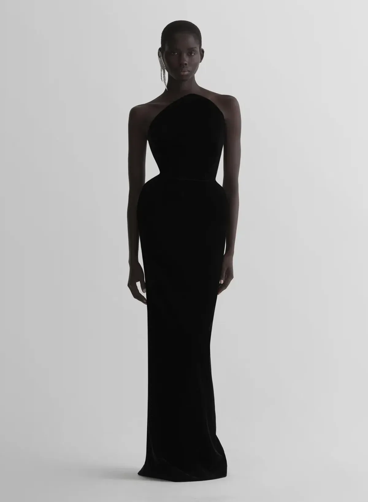 MUGLER velvet gown dress black size 8AU re/edit le ritz black gown - Image 1