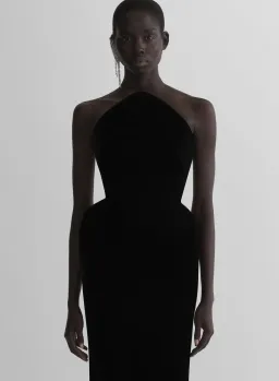 MUGLER velvet gown dress black size 8AU re/edit le ritz black gown for rent on The Volte - image 3