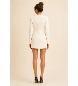 Rachel Gilbert Finley Mini Dress in Crème Size AU8 for rent on The Volte - image 2