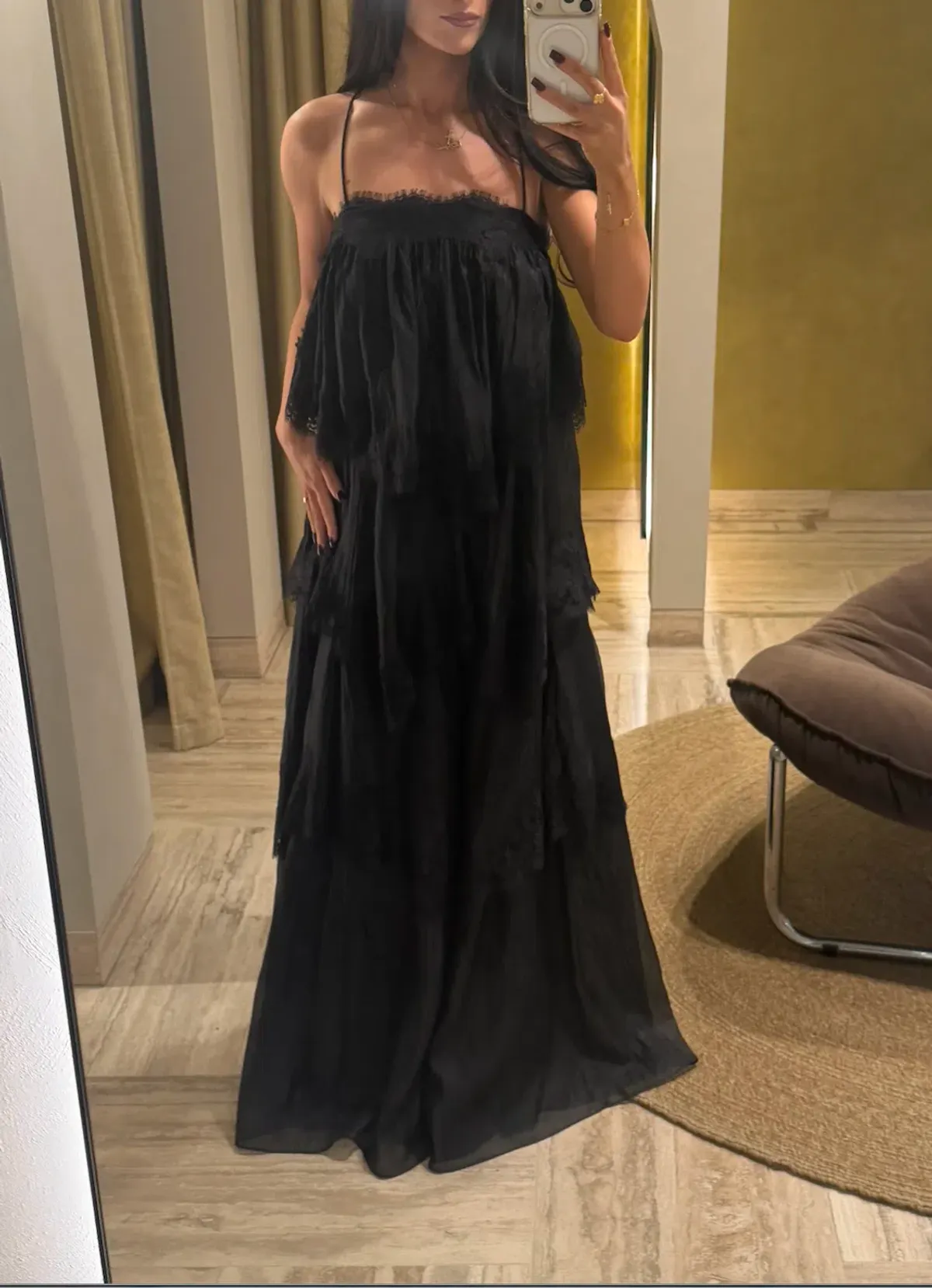 Aje Ophelia Lace Gown Black Size 6 - Image 1