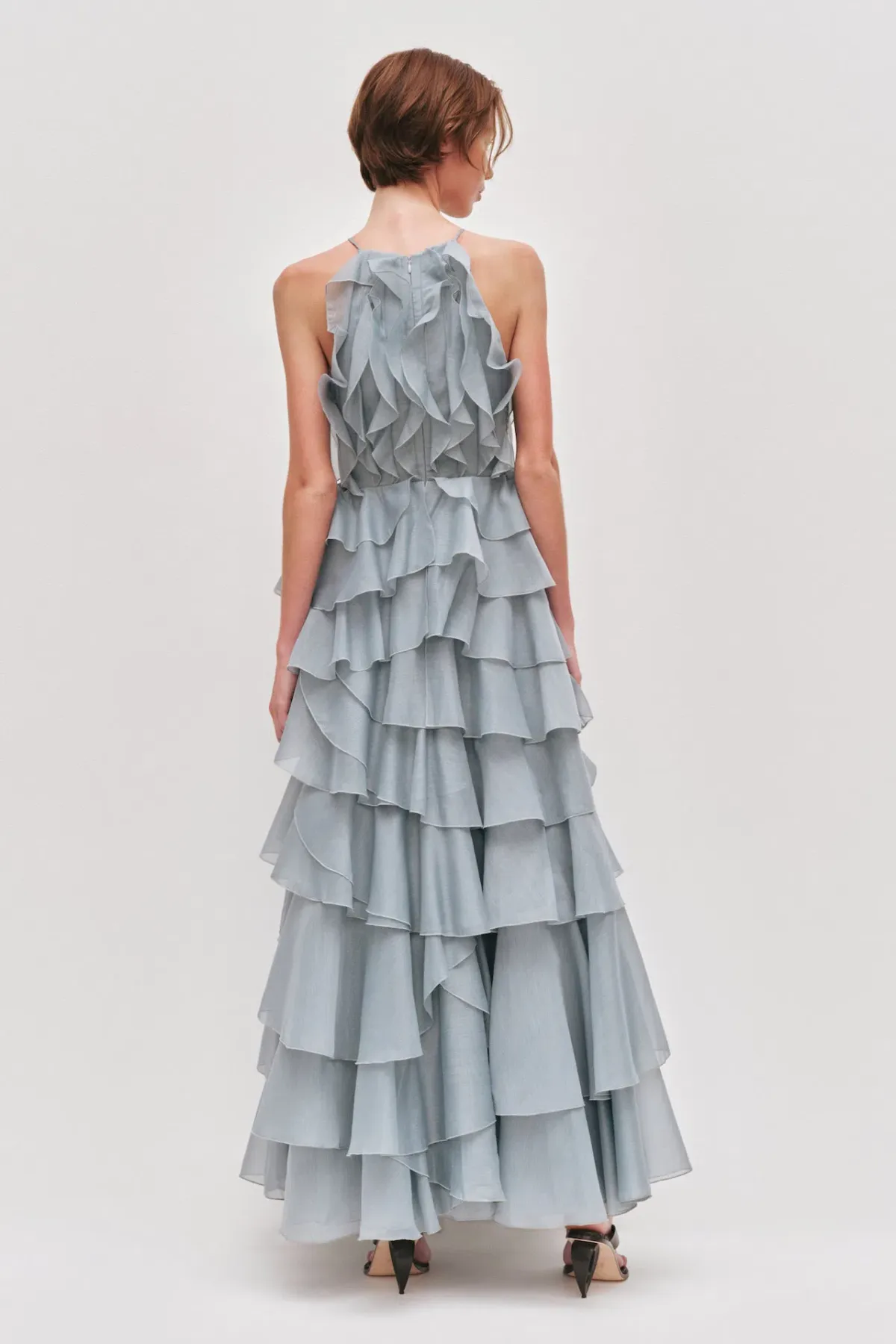 Aje Cleo Maxi Gown in Duck Egg Size 10 - Image 3