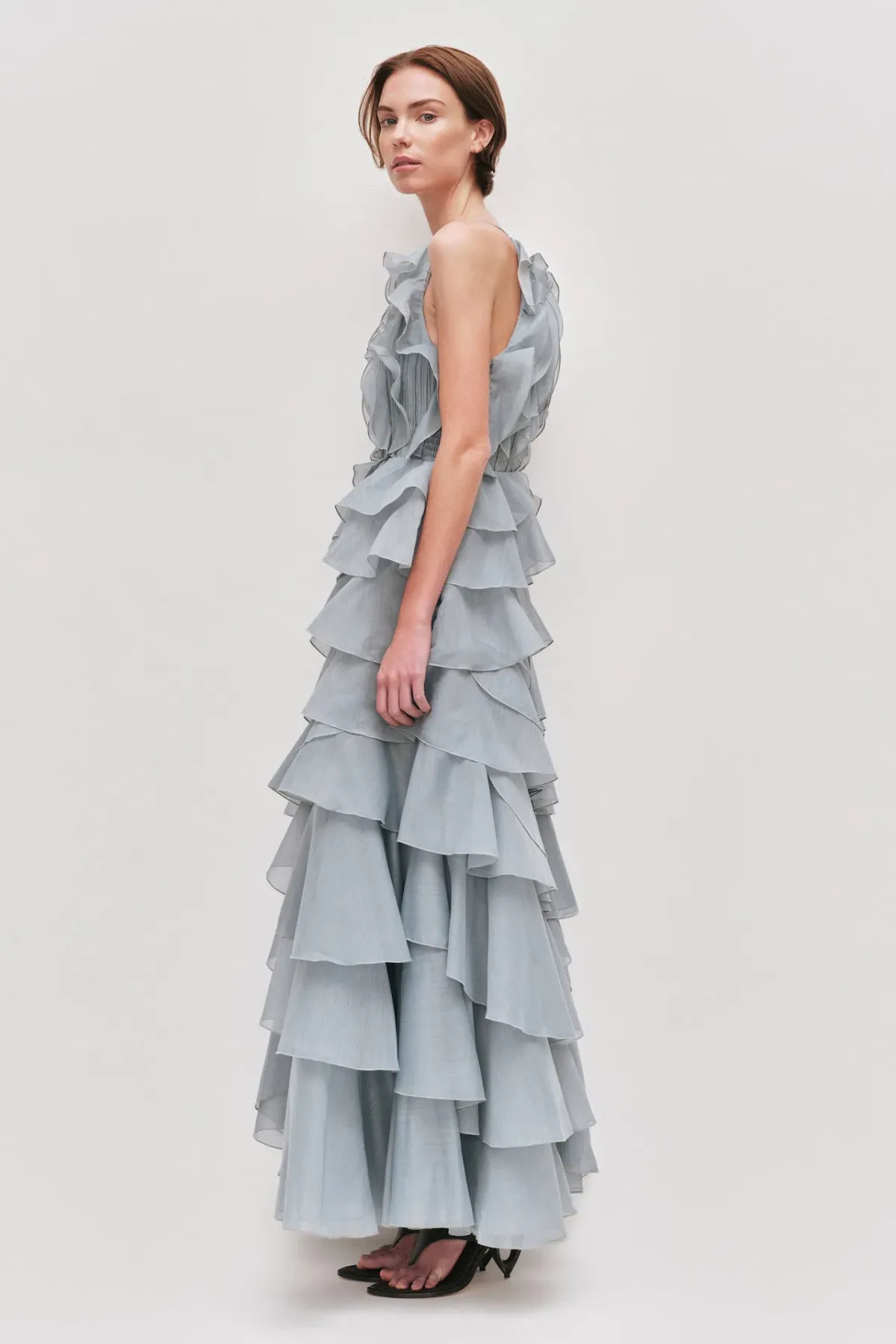 Aje Cleo Maxi Gown in Duck Egg Size 10 - Image 4