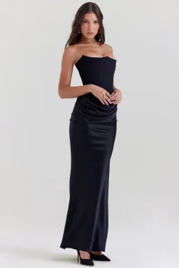 House of CB PERSEPHONE Black Corset Dress for rent on The Volte - image 1