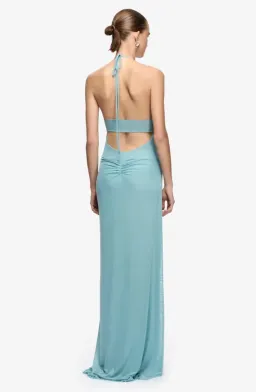 Xanthi V Neck Maxi Dress | Bermuda Blue - Size 6 for rent on The Volte - image 4