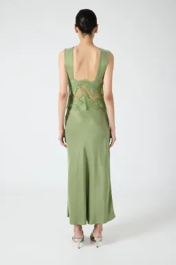 Third Form Visions Deep V Dress in Sage 10 / M for rent on The Volte - image 1