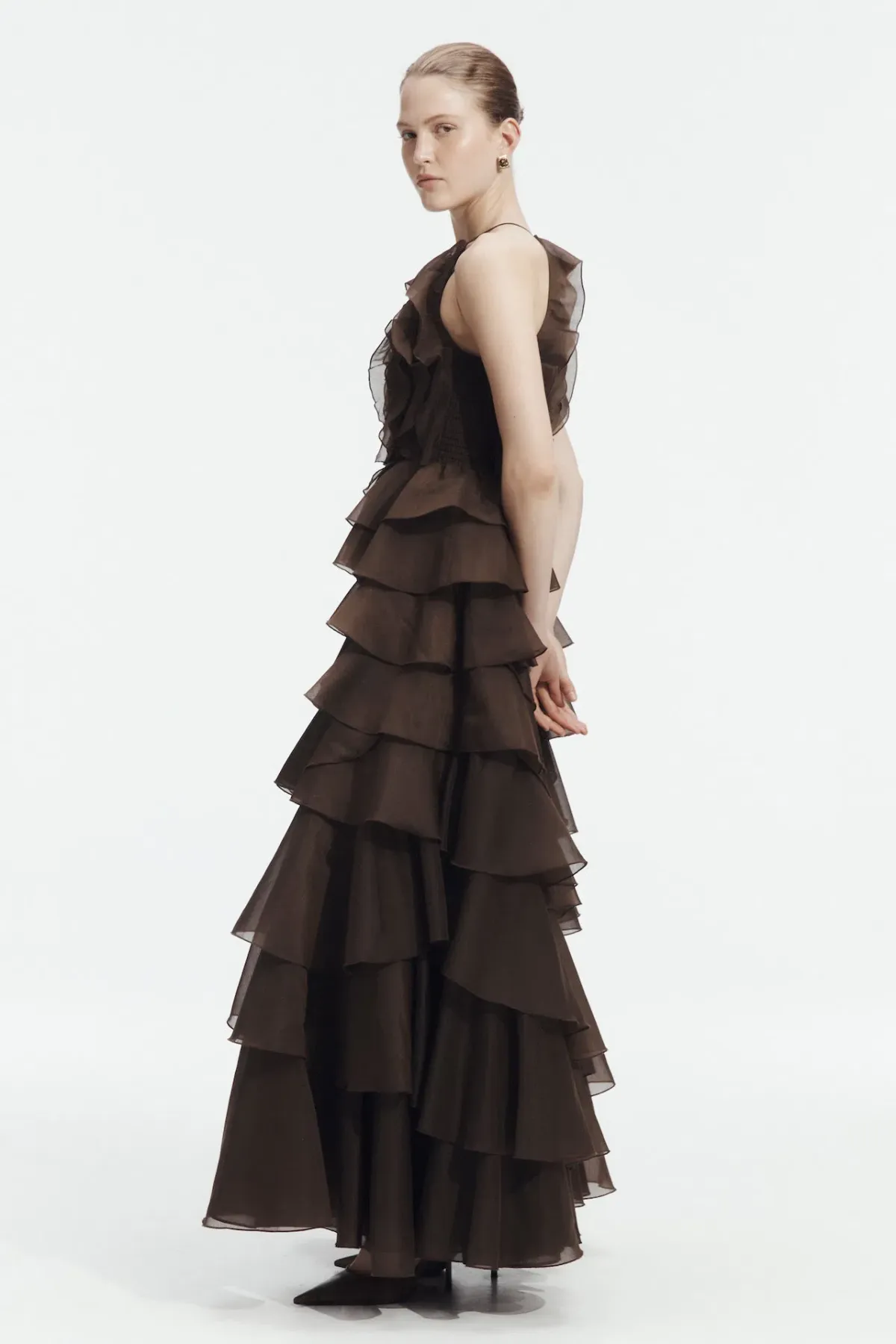 Aje Cleo Maxi Gown in Carob Brown Size 10 - Image 2