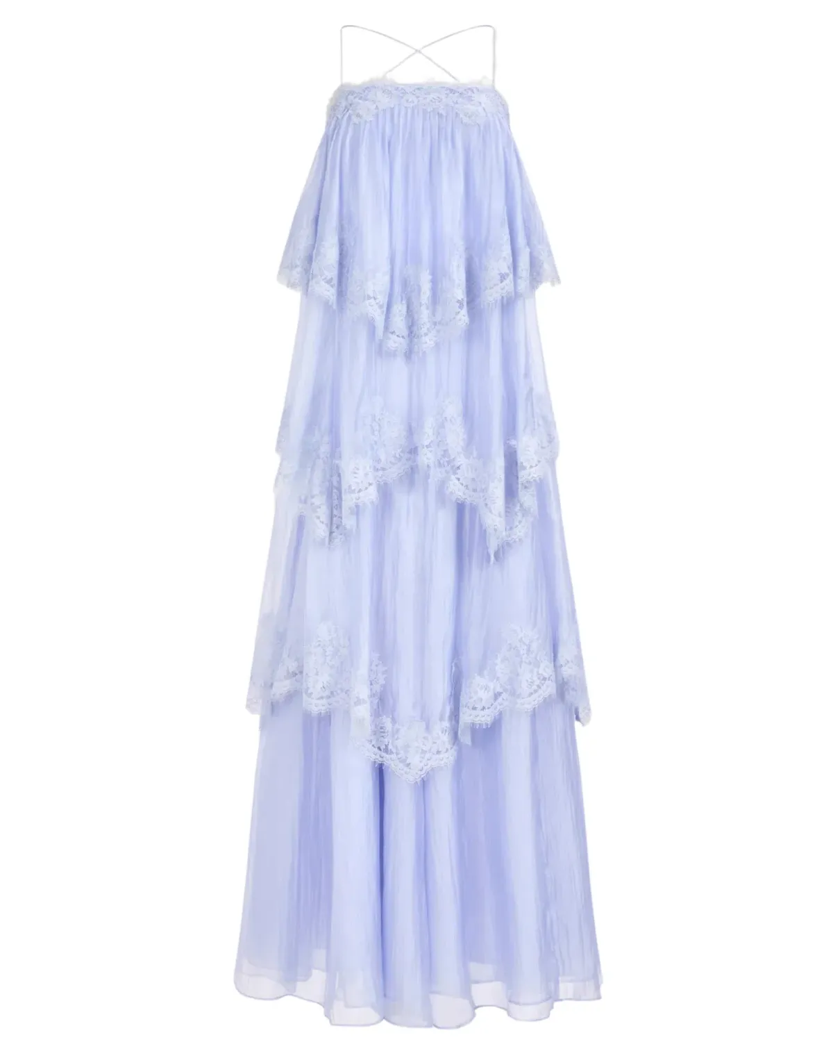 Aje Ophelia Lace Gown French Blue Size 10 - Image 5