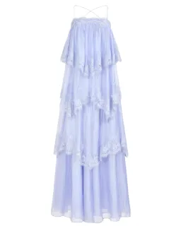 Aje Ophelia Lace Gown French Blue Size 10 for rent on The Volte - image 5