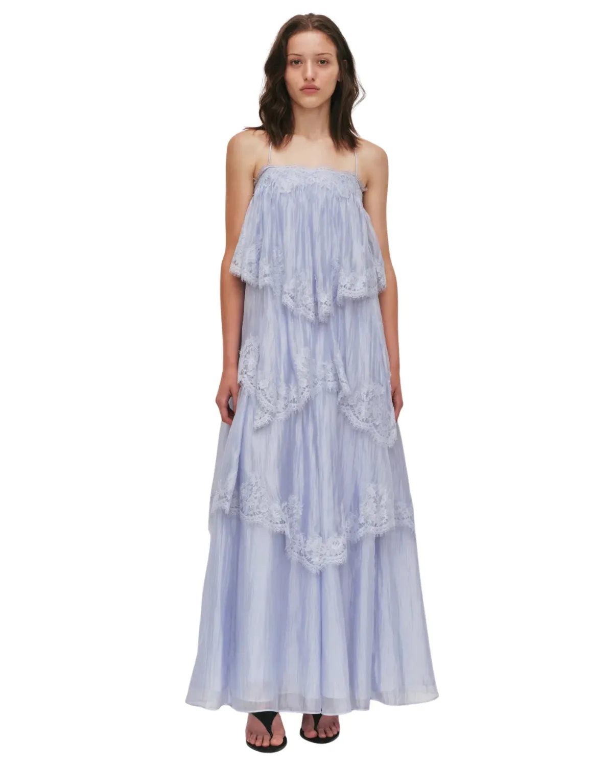 Aje Ophelia Lace Gown French Blue Size 10 - Image 1