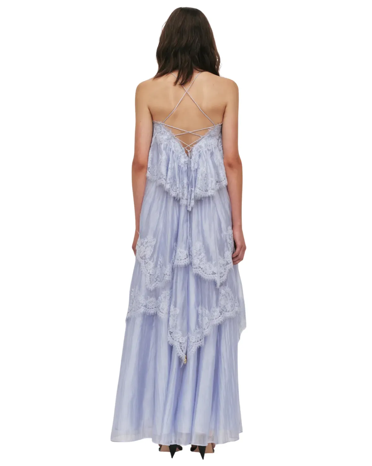 Aje Ophelia Lace Gown French Blue Size 10 - Image 2