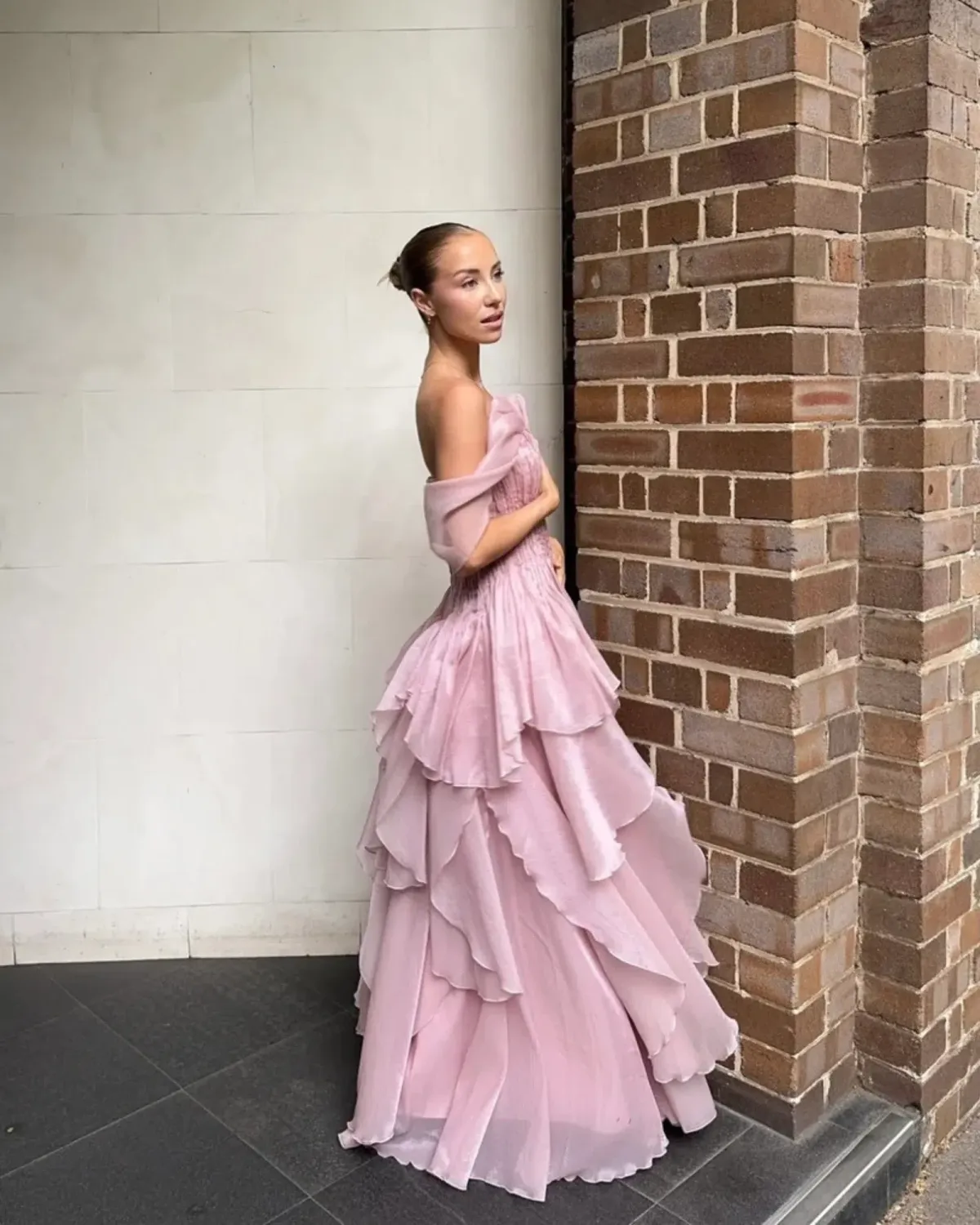 Aje Nisha Gown Fawn Pink Size AU 14 - Image 2