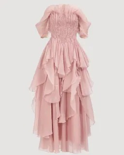 Aje Nisha Gown Fawn Pink Size AU 14 for rent on The Volte - image 4