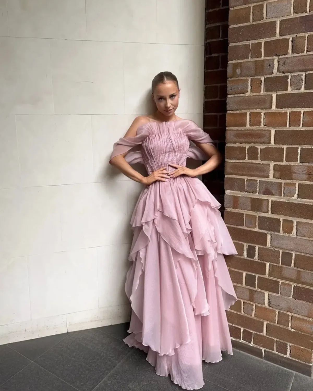 Aje Nisha Gown Fawn Pink Size AU 14 - Image 1