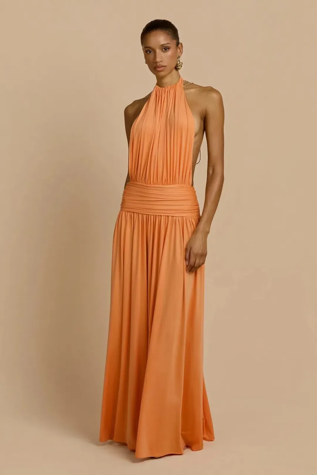 ARCINA ORI SANTINA DRESS TANGERINE SIZE 10 (M) for rent on The Volte - main image