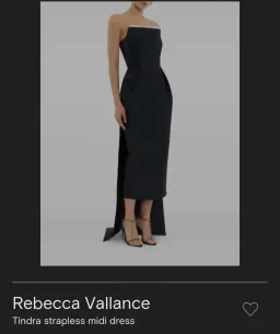 Rebecca Vallance Tindara Black Midi size 14 for rent on The Volte - image 1