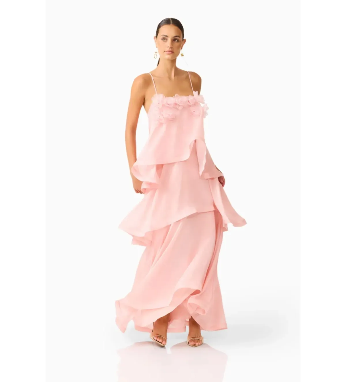 Elliatt Swallowtail Day To Night Maxi Dress In Pink Size M/AU10 - Image 4