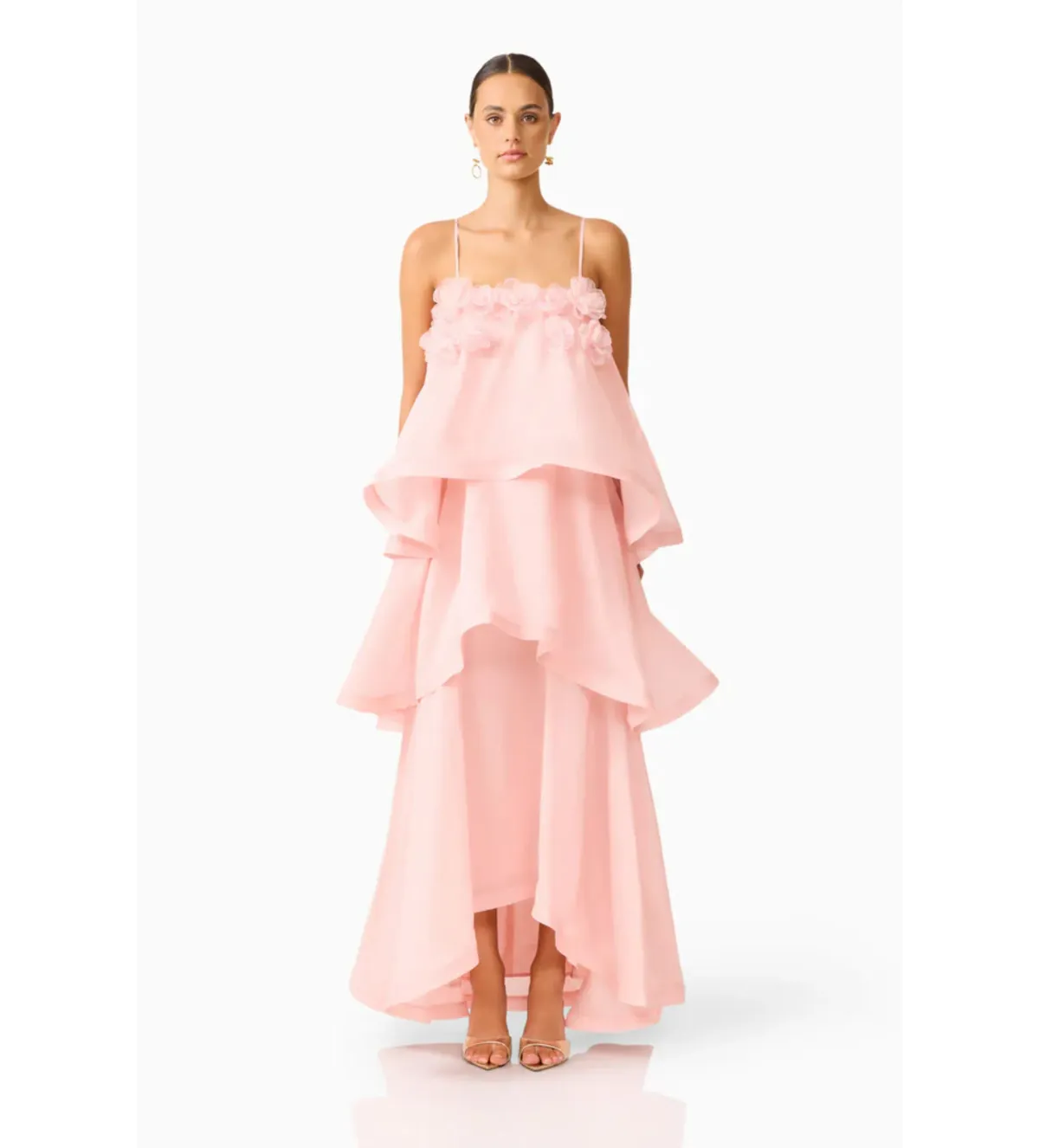 Elliatt Swallowtail Day To Night Maxi Dress In Pink Size L/AU12 - Image 1
