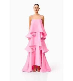 Elliatt Tilly Tiered Maxi Dress in Pink Size XS/AU6 for rent on The Volte - image 1
