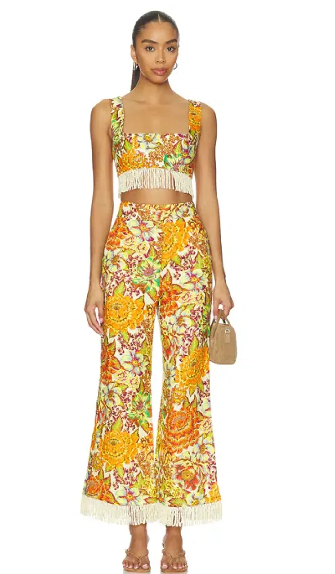 ALEMAIS Lana Bralette and Flare Pant Set Size 10 for rent on The Volte - main image
