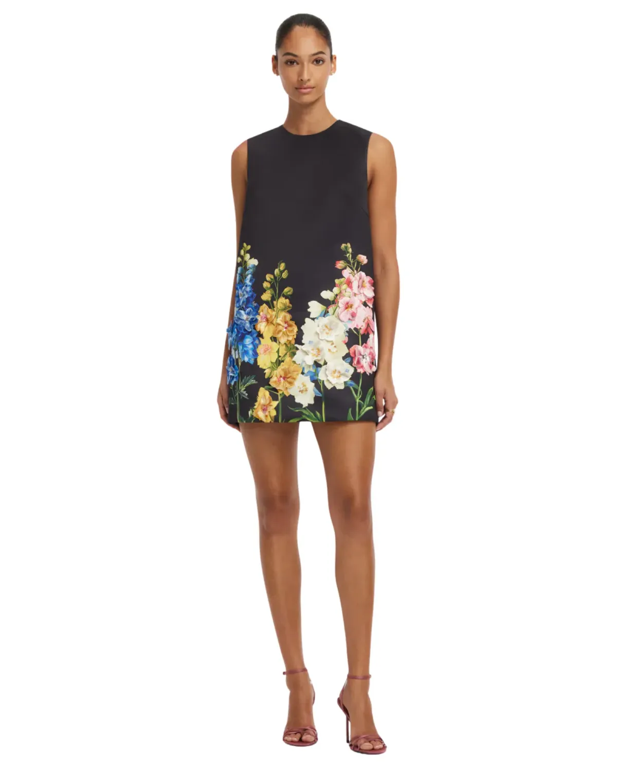 Leo Lin Yvonne Embroidered Mini Dress Size 10 - Image 3