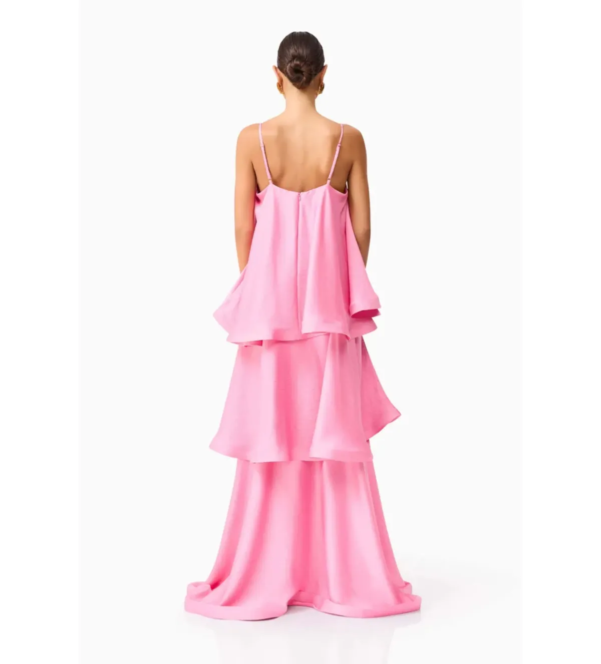 Elliatt Tilly Tiered Maxi Dress in Pink Size M/AU10 - Image 4