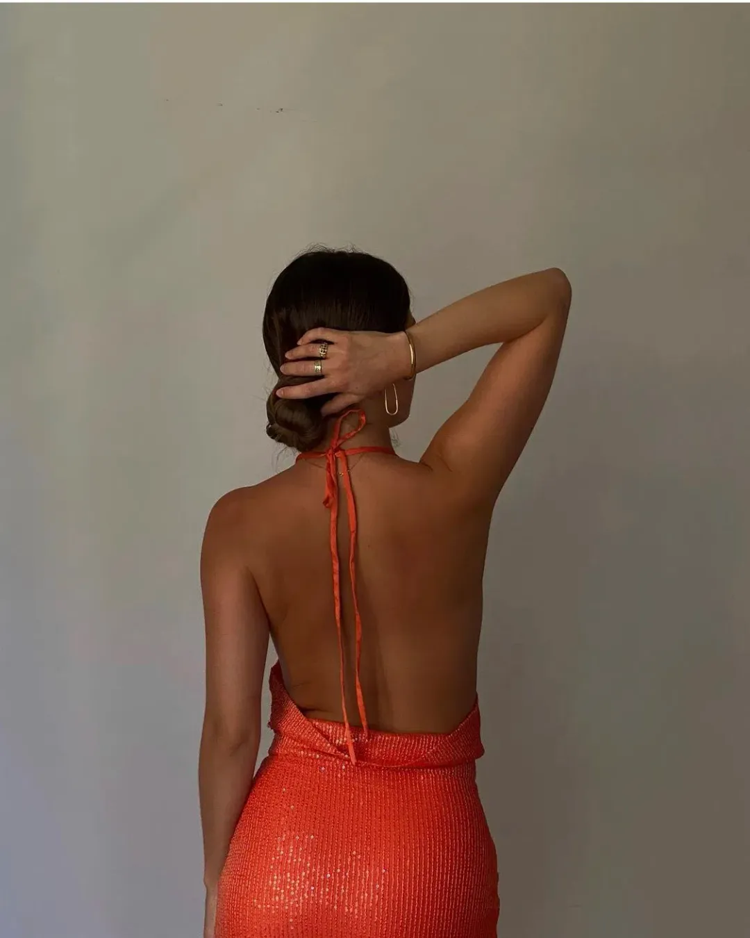 Alamour the Label - Stella Orange dress for rent on The Volte - main image