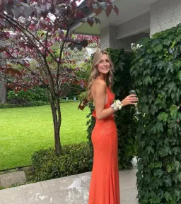Alamour the Label - Stella Orange dress for rent on The Volte - image 2