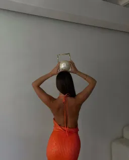 Alamour the Label - Stella Orange dress for rent on The Volte - image 5