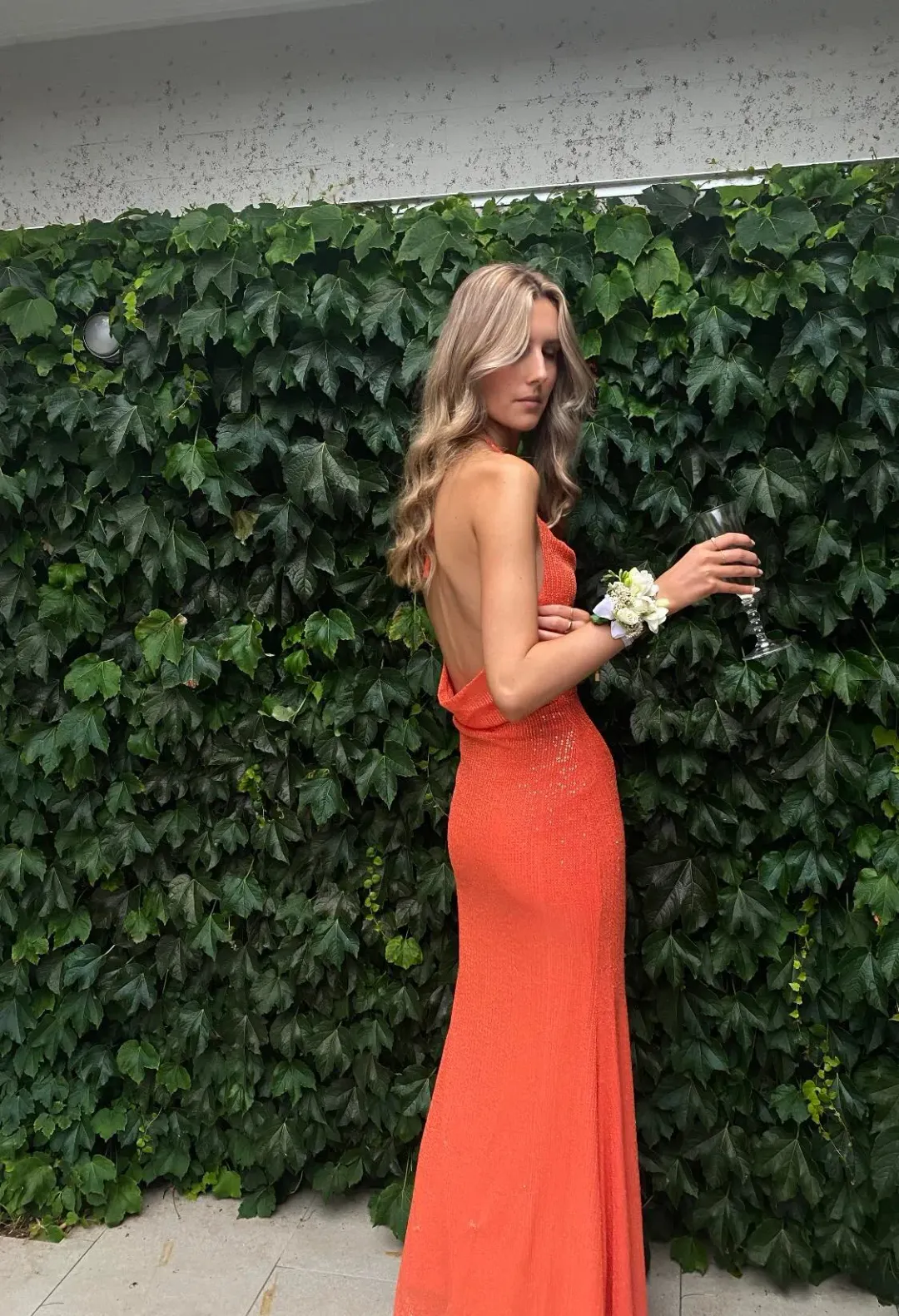 Alamour the Label - Stella Orange dress for rent on The Volte - main image