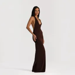 Natalie Rolt Mariela Gown In Espresso Size 8 for rent on The Volte - image 2