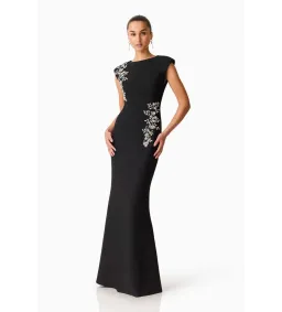 Elliatt Veda Embellished Gown in Black Size L/AU12 for rent on The Volte - image 3