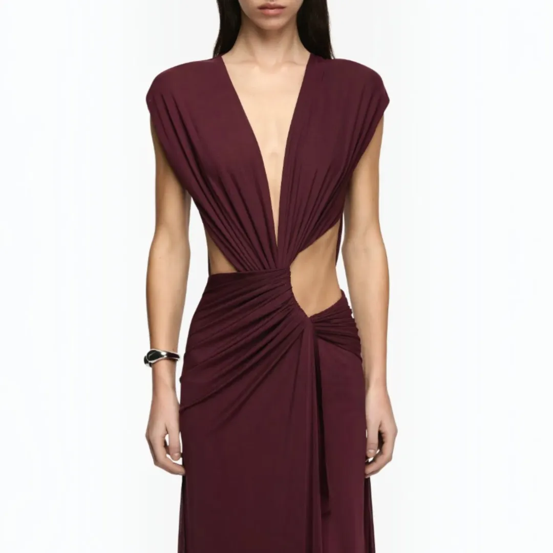 Bec & Bridge Odea Maxi Dress in Plum Size Small / 8 AU for rent on The Volte - main image