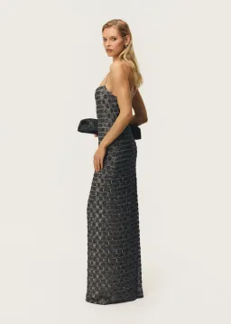 Stevie Floor Length Dress in Chrome Size XS / AU 6 for rent on The Volte - image 2