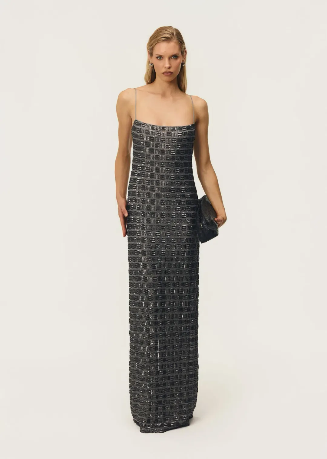 Stevie Floor Length Dress in Chrome Size XS / AU 6 for rent on The Volte - main image