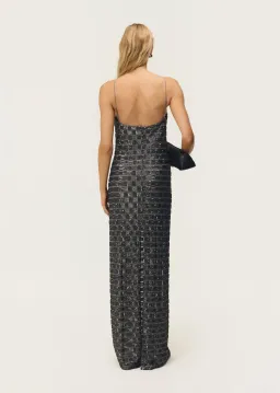 Stevie Floor Length Dress in Chrome Size XS / AU 6 for rent on The Volte - image 3