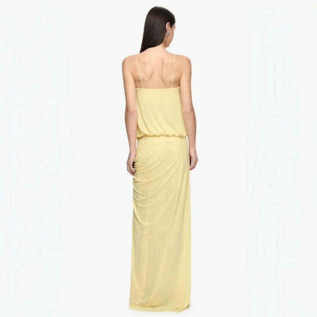 Bec & Bridge Kora Blouson Maxi Dress in Lemon Cream Size 8 for rent on The Volte - main image
